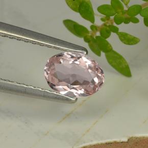 Morganite naturale rosa da 0,64 ct, taglio ovale, VVS-VS