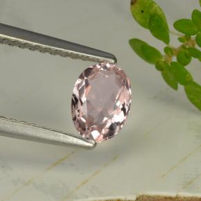 Morganite naturale rosa da 0,64 ct, taglio ovale, VVS-VS
