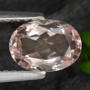 Morganite naturale rosa da 0,87 ct, taglio ovale, VVS-VS