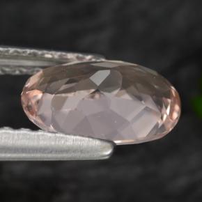 Morganite naturale rosa da 0,87 ct, taglio ovale, VVS-VS