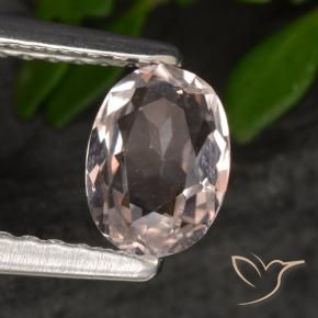 Morganite Rosa medio naturale da 0.54 ct, Ovale, VVS-VS