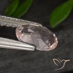 Morganite Rosa medio naturale da 0.54 ct, Ovale, VVS-VS