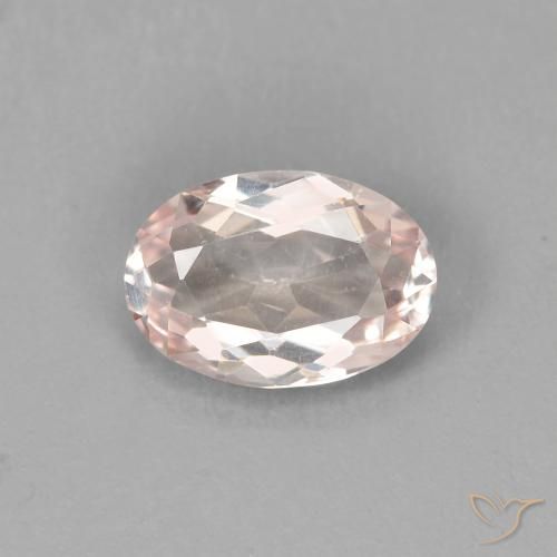 Morganite rosa fenicottero naturale da 0,74 ct, taglio ovale, VVS-VS