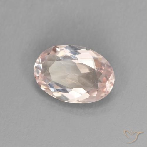 Morganite rosa fenicottero naturale da 0,74 ct, taglio ovale, VVS-VS