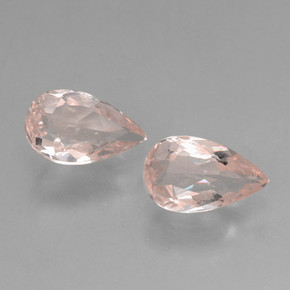 Morganite naturale rosa da 0,91 ct, taglio a pera, VVS-VS