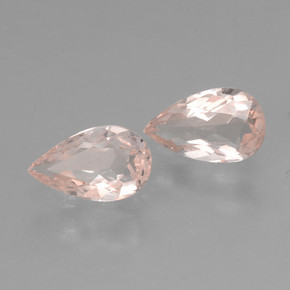 Morganite naturale rosa da 0,91 ct, taglio a pera, VVS-VS