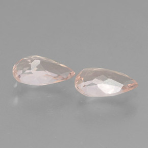 Morganite naturale rosa da 0,91 ct, taglio a pera, VVS-VS