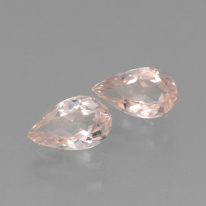 Morganite naturale rosa da  ct, taglio a pera, VVS-VS