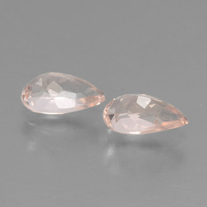 Morganite naturale rosa da  ct, taglio a pera, VVS-VS
