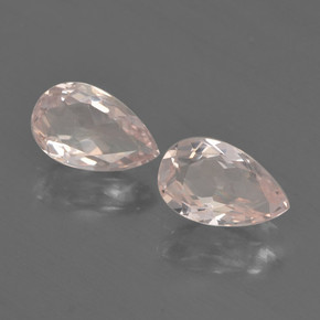 Morganite naturale rosa da 1,09 ct, taglio a pera, VVS-VS