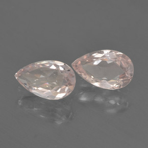 Morganite naturale rosa da 1,09 ct, taglio a pera, VVS-VS