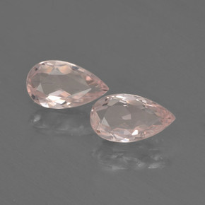 Morganite naturale rosa da  ct, taglio a pera, VVS