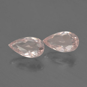 Morganite naturale rosa da  ct, taglio a pera, VVS