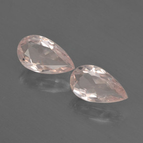 Morganite naturale rosa da 0,95 ct, taglio a pera, VVS
