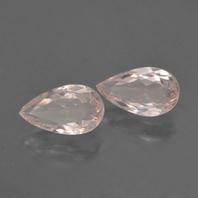 Morganite naturale rosa da 0,95 ct, taglio a pera, VVS