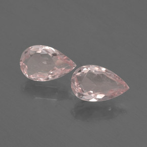 Gemme di Morganite Rosa chiaro naturale da  ct, Forma a pera, VVS-VS