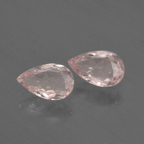 Gemme di Morganite Rosa chiaro naturale da  ct, Forma a pera, VVS-VS