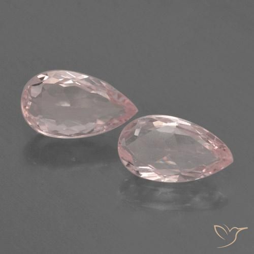 Gemme di Morganite Rosa corallo naturale da 1.14 ct, Forma a pera, VVS-VS