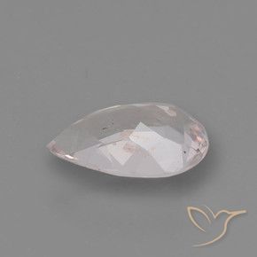 Morganite Tono rosa corallo naturale da 0.66 ct, Forma a pera, VS