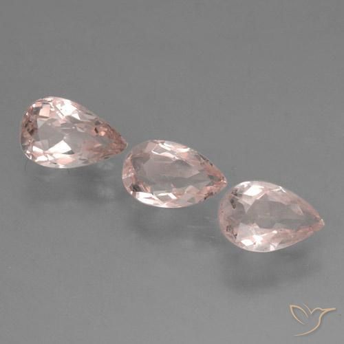 1.32ctw Naturale Rosa medio Morganite, Forma a pera, VVS-VS