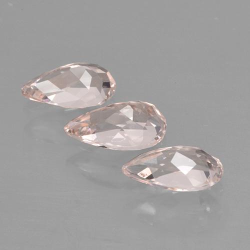 Gemme di Morganite rosa fenicottero naturale da 1.59 ct, Forma a pera, VVS-VS