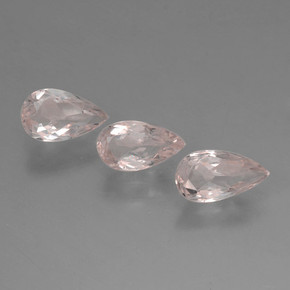 Gemme di Morganite Rosa chiaro naturale da 0.99 ct, Forma a pera, VVS