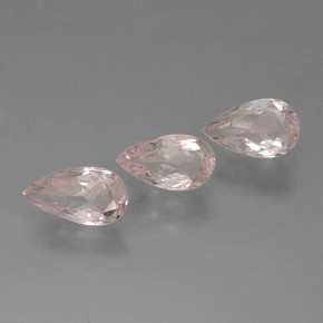 Gemme di Morganite Rosa chiaro naturale da 0.99 ct, Forma a pera, VVS