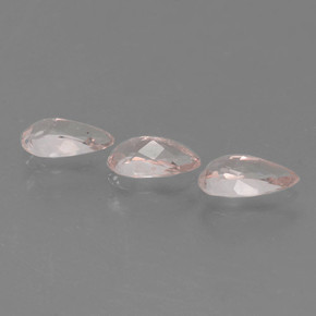 Gemme di Morganite Rosa chiaro naturale da 0.99 ct, Forma a pera, VVS