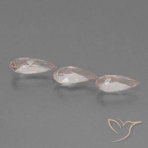 Gemme di Morganite Tono rosa corallo naturale da 1.11 ct, Forma a pera, VVS-VS