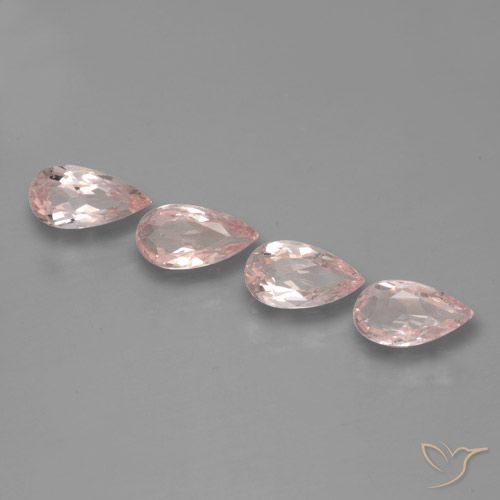 2.19ctw Naturale Tono rosa rosa Morganite, Forma a pera, VVS-VS