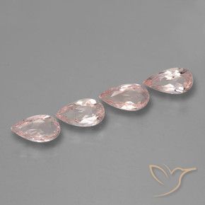 Gemme di Morganite Tono rosa rosa naturale da 2.19 ct, Forma a pera, VVS-VS