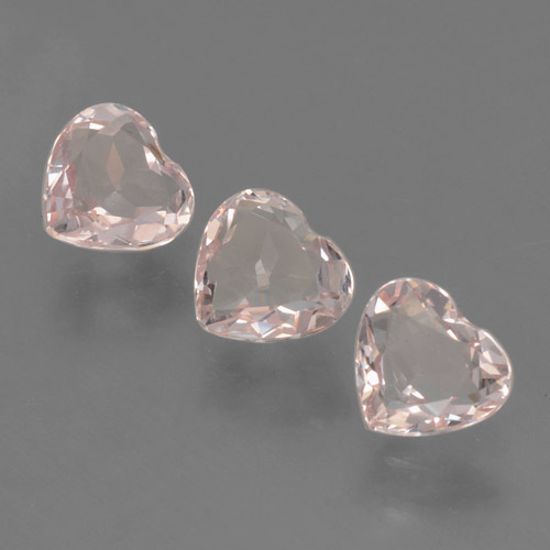 Gemme di Morganite rosa fenicottero naturale da 1.47 ct, A forma di cuore, VVS-VS