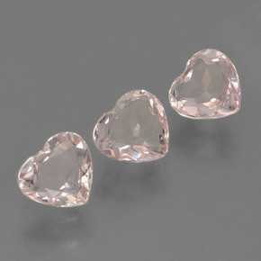 Gemme di Morganite rosa fenicottero naturale da 1.47 ct, A forma di cuore, VVS-VS