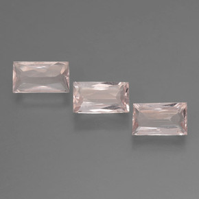 Morganite naturale rosa da 1,64 ct, baguette, VS