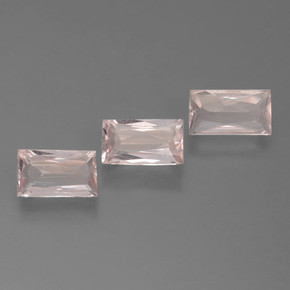 Morganite naturale rosa da 1,64 ct, baguette, VS