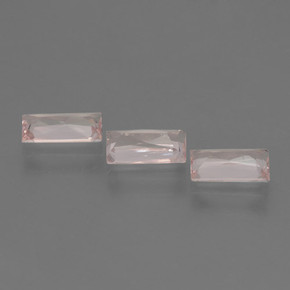 Morganite naturale rosa da 1,64 ct, baguette, VS