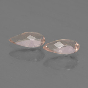 Morganite naturale rosa da 0,80 ct, taglio a pera, VVS-VS