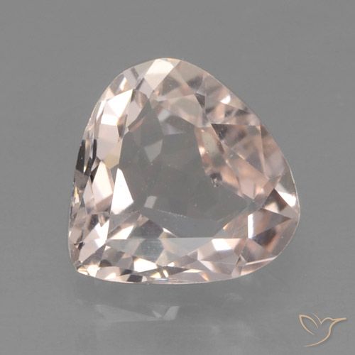 0.56ct Naturale Rosa medio-chiaro Morganite, Forma a pera, VVS-VS