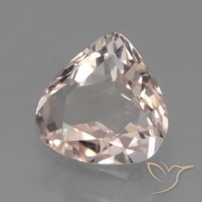 Morganite Rosa medio-chiaro naturale da 0.56 ct, Forma a pera, VVS-VS