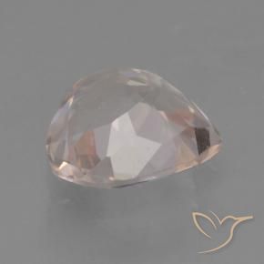 Morganite Rosa medio-chiaro naturale da 0.56 ct, Forma a pera, VVS-VS