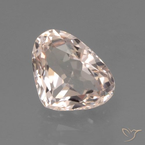 0.83ct Naturale Rosa medio-chiaro Morganite, Forma a pera, VVS-VS