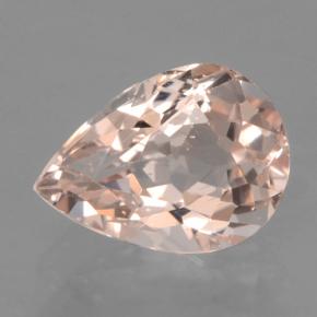 Morganite naturale rosa da 0,84 ct, taglio a pera, VVS-VS