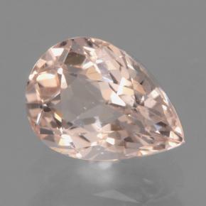 Morganite naturale rosa da 0,84 ct, taglio a pera, VVS-VS