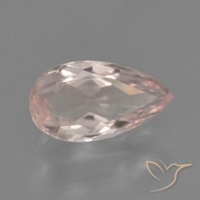 Morganite Rosa medio naturale da 0.53 ct, Forma a pera, VVS