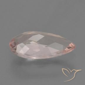 Morganite rosa fenicottero naturale da 0.53 ct, Forma a pera, VVS