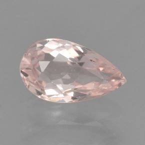 Morganite rosa fenicottero naturale da 0.46 ct, Forma a pera, VVS-VS