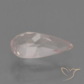 Morganite rosa fenicottero naturale da 0.50 ct, Forma a pera, VVS-VS