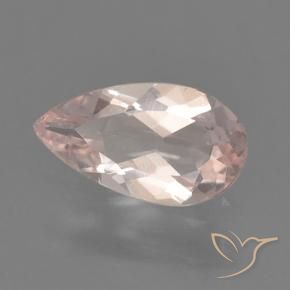 Morganite Rosa medio naturale da 0.50 ct, Forma a pera, VVS-VS