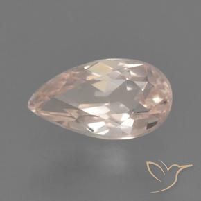 Morganite Rosa medio naturale da 0.49 ct, Forma a pera, VVS