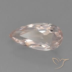 Morganite rosa fenicottero naturale da 0.57 ct, Forma a pera, VVS